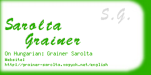 sarolta grainer business card